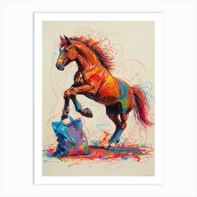 Horse Jumping Art Print