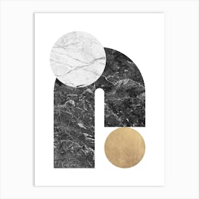 Geometric collage of textures 5 Art Print