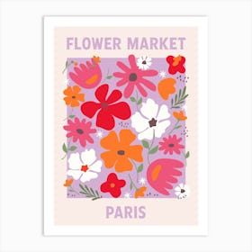 Flower Market Paris Art Print