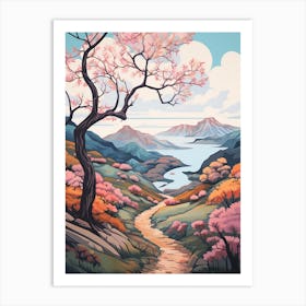 Isle Of Skye Scotland Hike Illustration Art Print