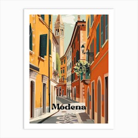 Modena Italy Streetview Digital Travel Art Art Print