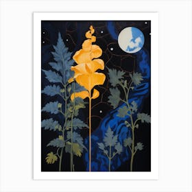 Aconitum 4 Hilma Af Klint Inspired Flower Illustration Art Print