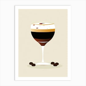 Mid Century Modern Irish Coffee Floral Infusion Cocktail 3 Art Print