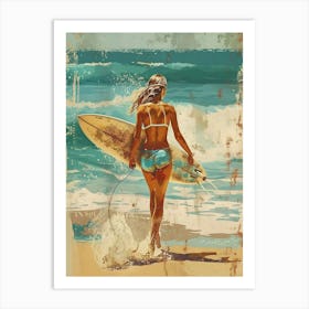 Surfer Girl 3 Art Print