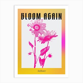 Hot Pink Sunflower 2 Poster Art Print