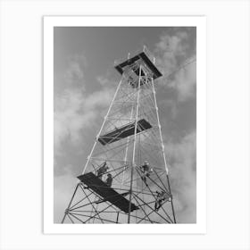 Painting A Derrick, Seminole Oil Field, Oklahoma, Notice Lack Of Safety Belts, Painters Say That Safety Devices Slow Art Print