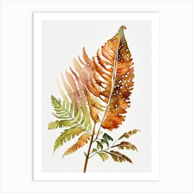 Cinnamon Fern 1 Watercolour Art Print