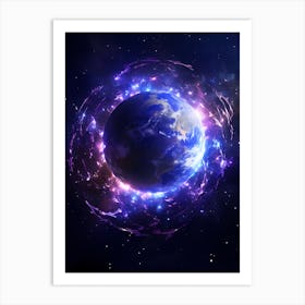 Earth In Space 5 Art Print