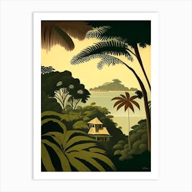 Roatan Honduras Rousseau Inspired Tropical Destination Art Print