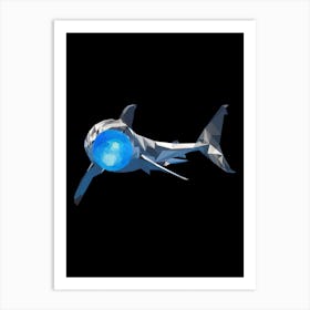 Shark In The Dark Art Print