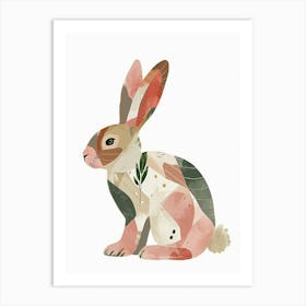 Harlequin Rabbit Kids Illustration 1 Art Print