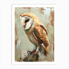 Barn Owl Painting 1 Art Print