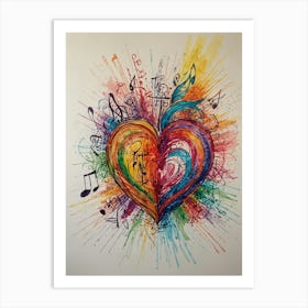 Heart Of Music 19 Art Print