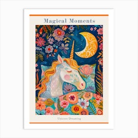 Unicorn Dreaming In Bed Fauvism Inspired 2 Poster Art Print