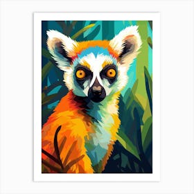 Lemur in Jungle Art Print