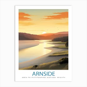 Arnside Aonb Print Area Of Outstanding Natural Beauty Art Arnside Knott Poster Cumbria Coastline Wall Decor Uk Nature Reserve Artwork Art Print