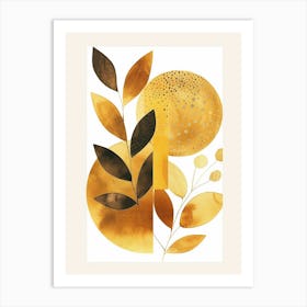 Golden Leaves 30 Art Print