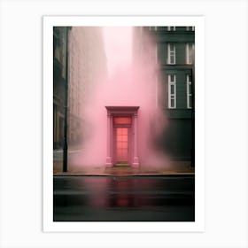 Pink Telephone Booth 1 Art Print