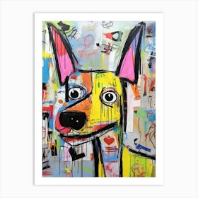 Graffiti Dog Dreamscape: Canines, Dogs Art Print