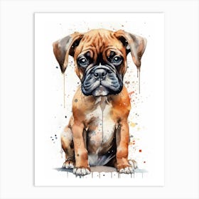 Boxer Dog Painting Art Print