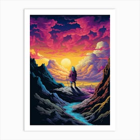 Man On The Mountain Art Print