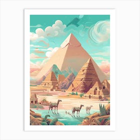 Pyramids Of Giza Egypt Art Print
