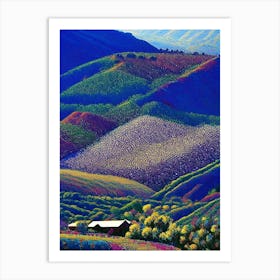 Jurupa Valley, City Us  Pointillism Art Print