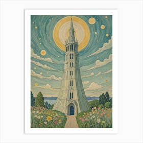 Tower In Pastel no2 Art Print