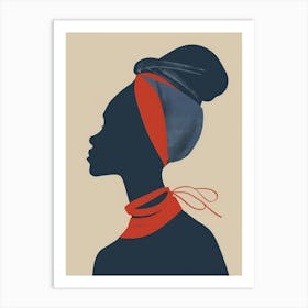 Silhouette Of African Woman 23 Art Print