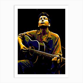 Bob Dylan American Musician Legend In Pop Art Art Print