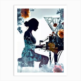 Girl At The Piano Art Print