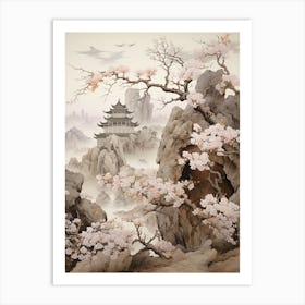 Chinese Plum  Flower Victorian Style 0 Art Print