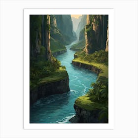 River In The Mountains Art Print