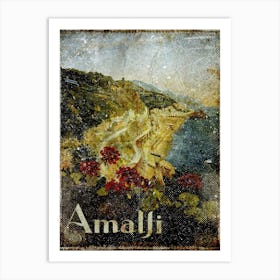 Vintage Travel Poster ― Amalfi Italia Art Print