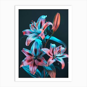 3d Lily Art Print