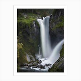 Hogum Falls, Norway Realistic Photograph (2) Art Print