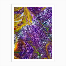 Purple And Gold Swirls 4 Art Print