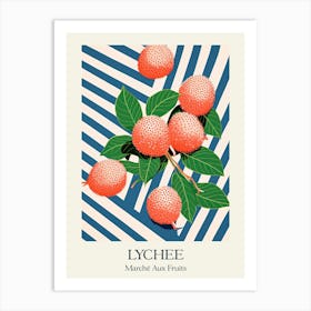 Marche Aux Fruits Lychee Fruit Summer Illustration 4 Art Print