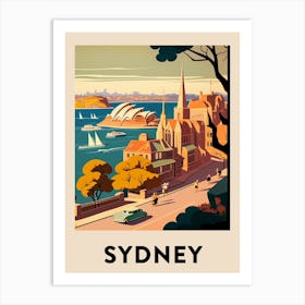 Sydney 2 Vintage Travel Poster Art Print