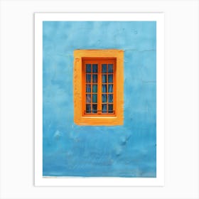 Blue And Orange Window Art Print