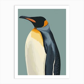 Emperor Penguin Grytviken Minimalist Illustration 3 Art Print