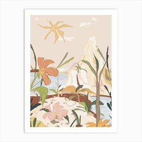 Sun And Flowers Art Print