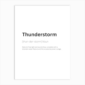 Thunderstorm Definition Meaning Art Print