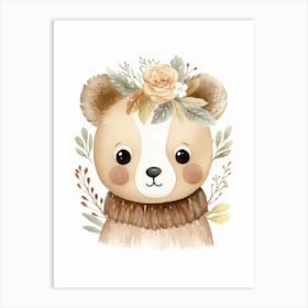 Poster Nursery Watercolour Bear 6 Art Print