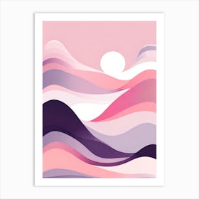 Abstract Landscape, minimalistic vector art 4 Art Print