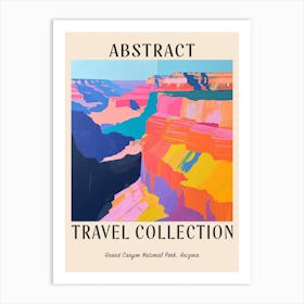 Abstract Travel Collection Poster Grand Canyon National Park Arizona 3 Art Print