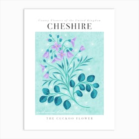 County Flower of Cheshire Cuckooflower Art Print