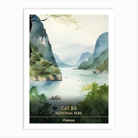 Cat Ba National Park Vietnam Watercolour 2 Art Print