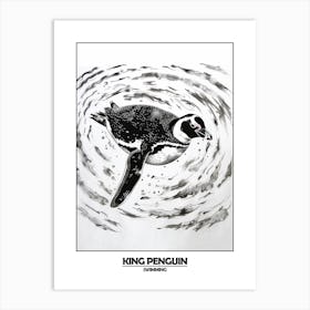 Penguin Swimming Poster 8 Art Print