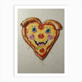 Heart Pizza 2 Art Print